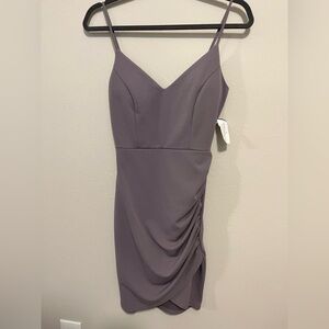 NWT Windsor Dusty Purple Ruched Bodycon Mini Dress